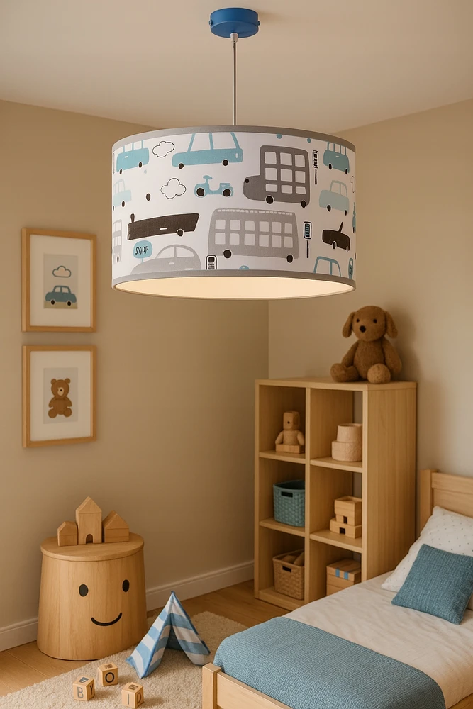 Skylighting LAMPA WISZĄCA ŻYRANDOL SUFITOWA AUTKA NIEBIESKIE LED LAMPY ŻYRANDOLE ABAŻUR