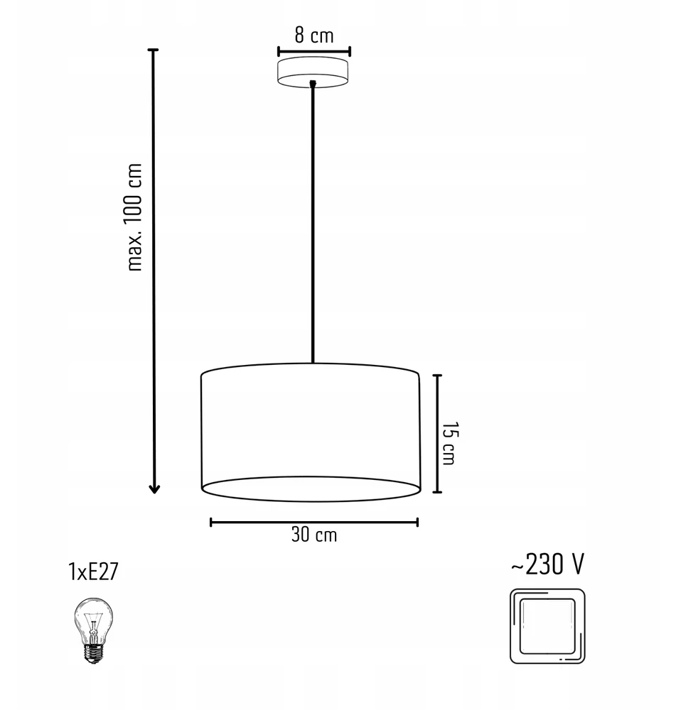 Skylighting VAIKŲ MERGAITĖS pakabinama lempa BALTOS RAUŽOS AUKSO JUOSTOS EDISON LED E27