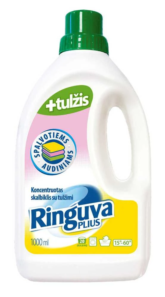 Ringuva_Pliu Skystas skalbiklis RINGUVA PLIUS, spalvotiems audiniams, su tulžimi, 20 skalbimų, 1 l