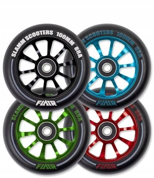 Slamm Scooters Paspirtuko ratai Slamm 100mm Flair 2.0, mėlyni
