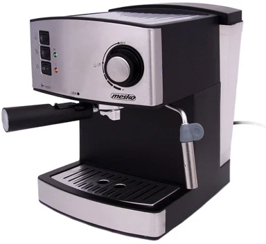Kavos aparatas Mesko | Espresso Aparatas | MS 4403 | Slėgis 15 bar | Su pieno plakikliu | Semi-automatinis | 850 W | Nerūdijantis plienas/Juodas