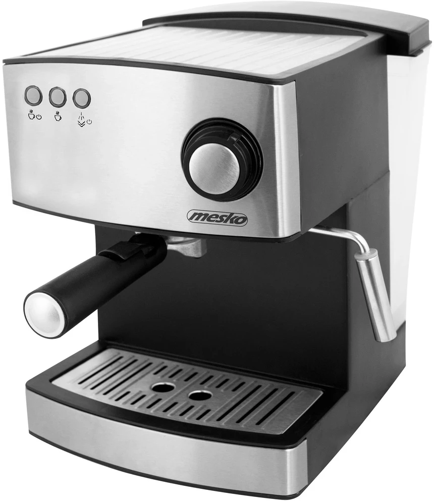 Kavos aparatas Mesko | Espresso Aparatas | MS 4403 | Slėgis 15 bar | Su pieno plakikliu | Semi-automatinis | 850 W | Nerūdijantis plienas/Juodas