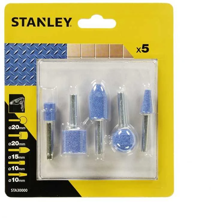 Stanley Šlifavimo akmenukų rinkinys 6 mm, 5 vnt.