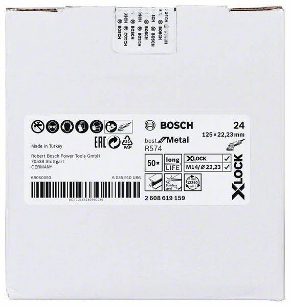Bosch X-LOCK šlifavimo diskai Best Metal, D 125; K 24
