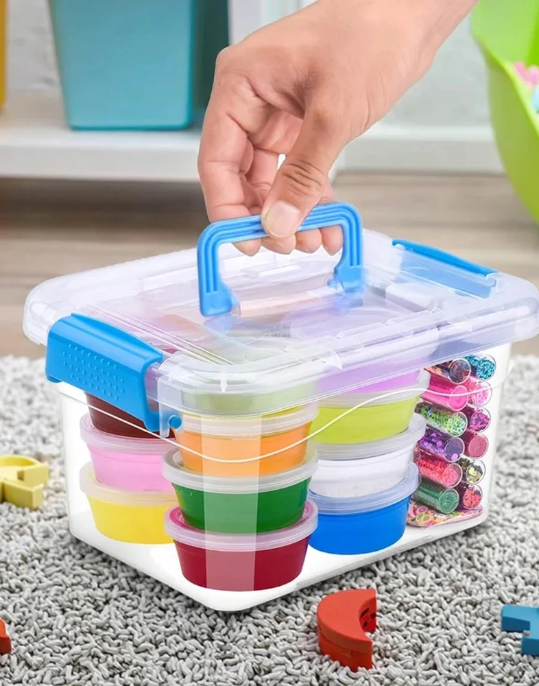 SLIME DIDELIS KŪRYBINIS RINKINYS, SLIME PRIEDAI, PAPRAŠYMAI VAIKŲ DĖŽUTĖS GAMYBAI