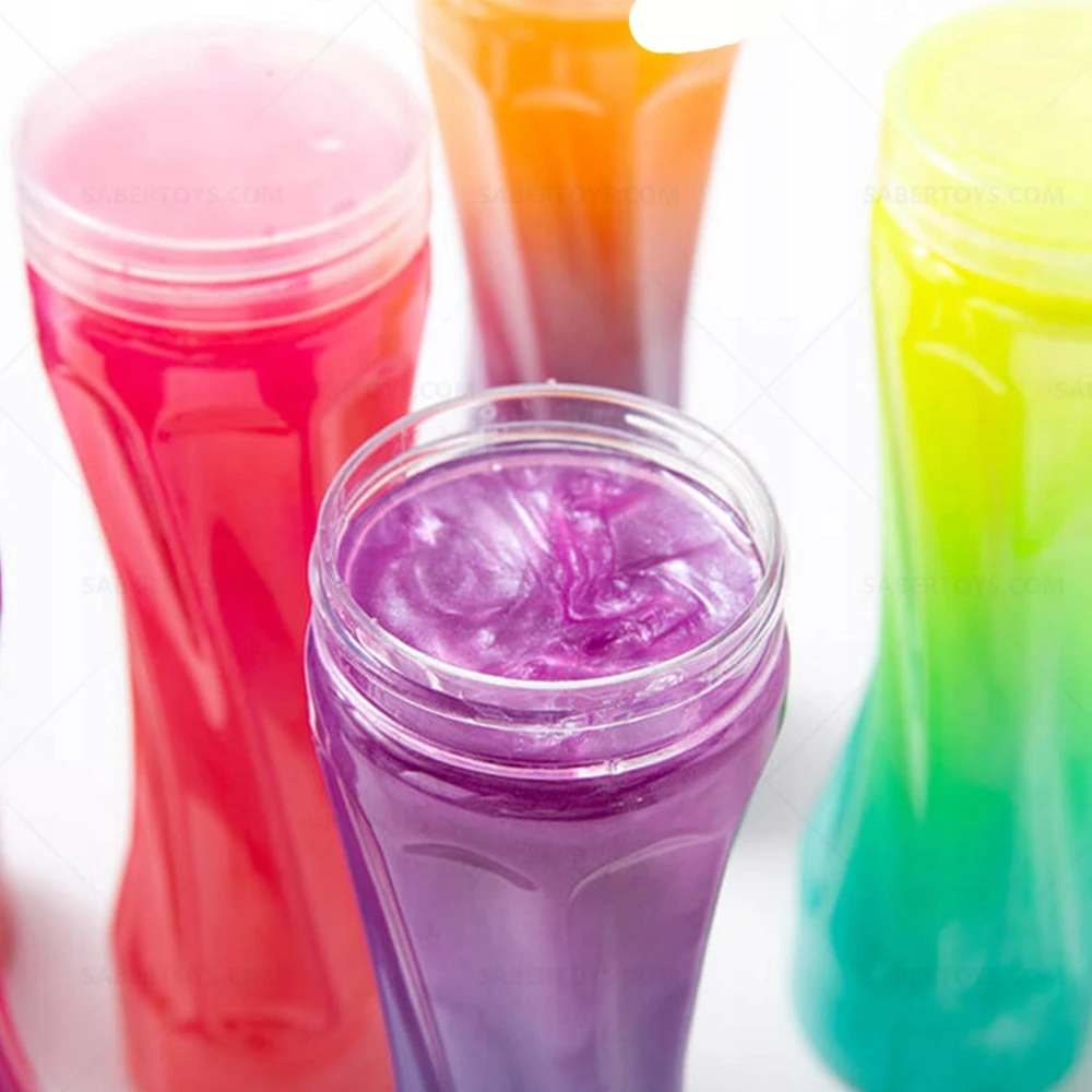 SLIME DIDELIS RINKINYS VAIKAMS PLASTIKINIS STIPRI GLITTER GALAXY 6 vnt.