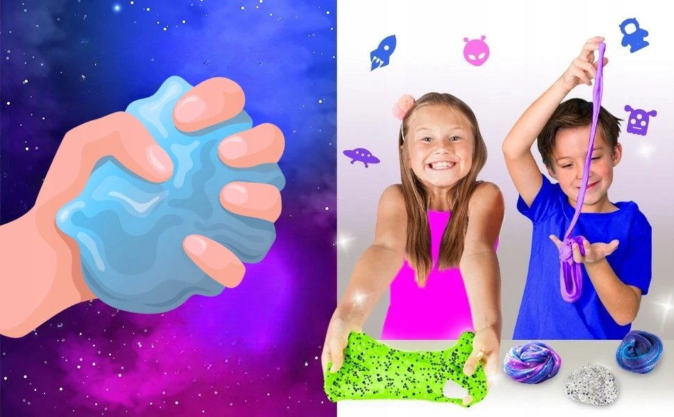 Slime gamybos rinkinys, Žaidimų tešla, Vaikai, Kūrybinė erdvė, Galaxy