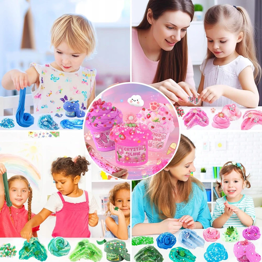 Bez Marki Slime Making Kit Play Dough Kids Creative Factory Rožinė Rožinė