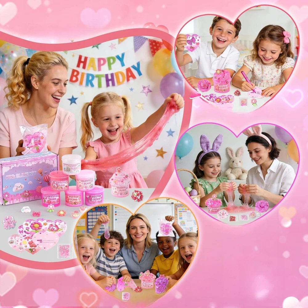Bez Marki Slime Making Kit Play Dough Kids Creative Factory Rožinė Rožinė