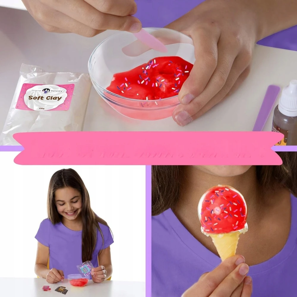 „Slime Play“ tešlos gaminimo vaikams „Creative Factory“ ledų bandelių rinkinys