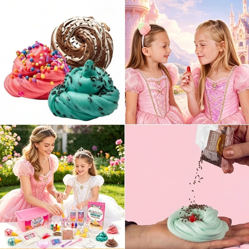 „Slime Play“ tešlos gaminimo vaikams „Creative Factory“ ledų bandelių rinkinys