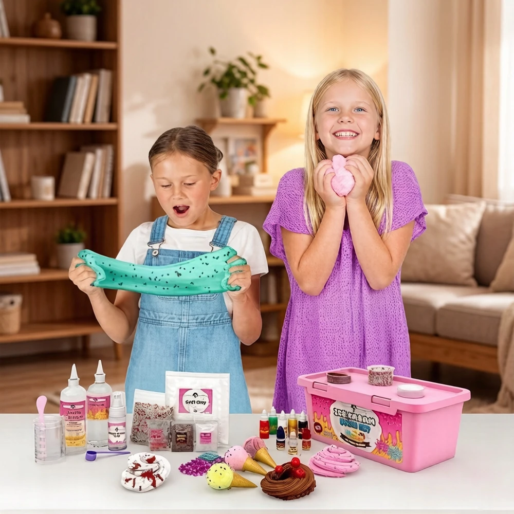 „Slime Play“ tešlos gaminimo vaikams „Creative Factory“ ledų bandelių rinkinys