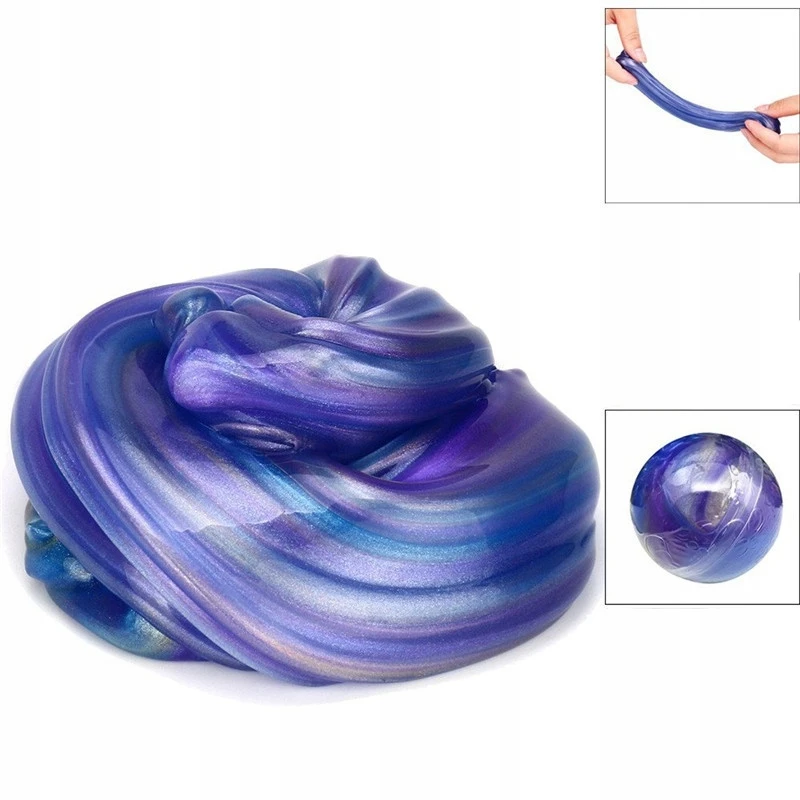 SLIME SENSORY MASS RAINBOW GALAXY krištolinio rutulio gelio anti-streso gleivės