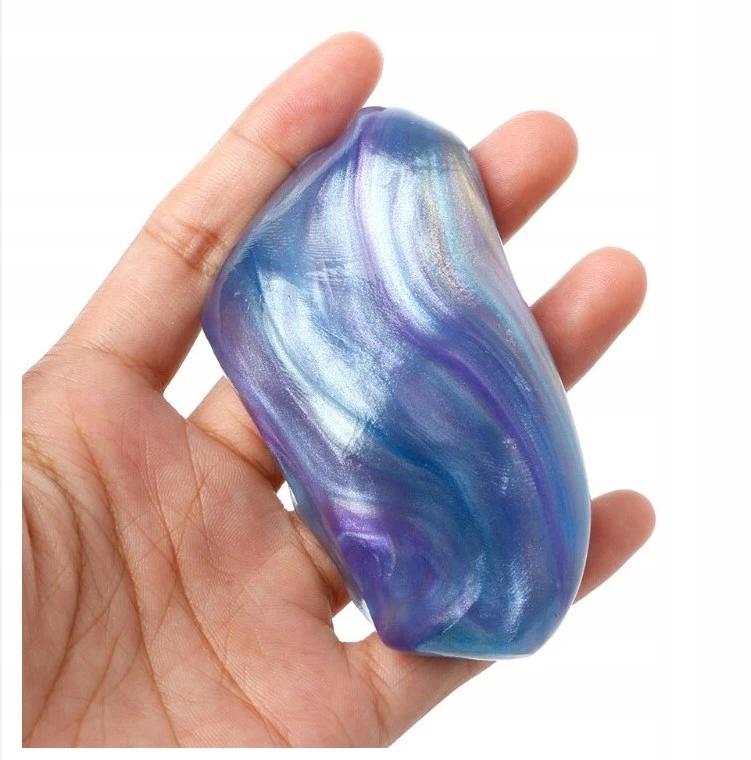 SLIME SENSORY MASS RAINBOW GALAXY krištolinio rutulio gelio anti-streso gleivės