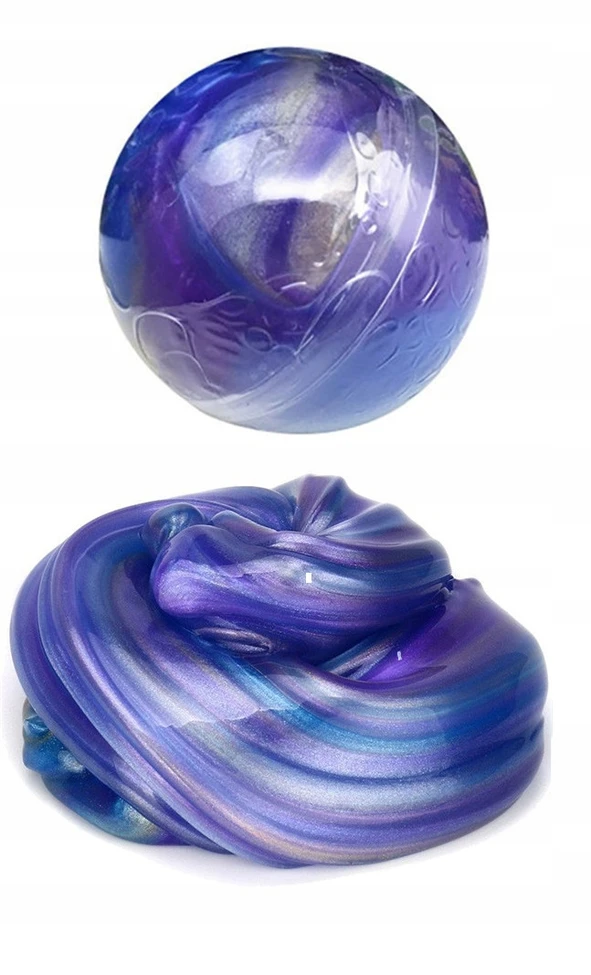 SLIME SENSORY MASS RAINBOW GALAXY krištolinis rutulys gleivinis gleivinis plastilinas