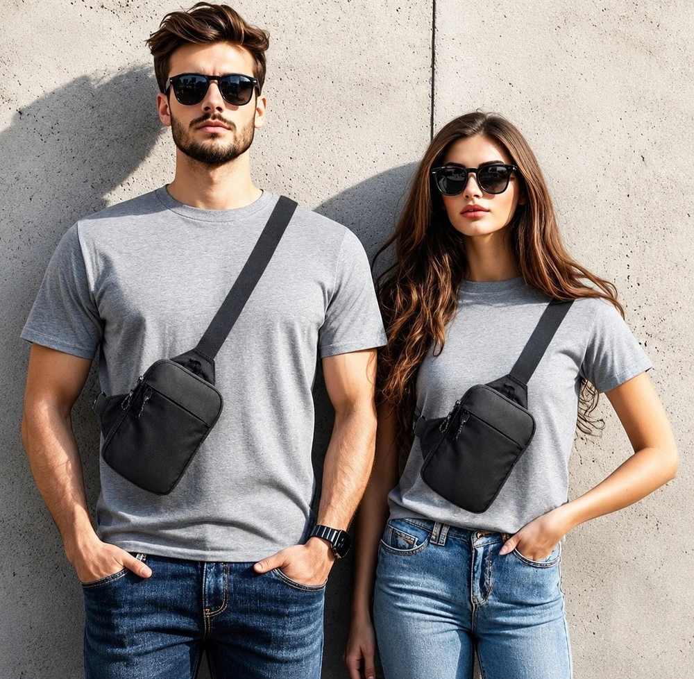 SLING BAG SIENINĖ KUPRINĖ Crossbody krepšys, crossbody bag, Juodas