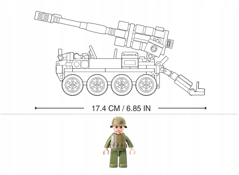 Sluban army modelis 8×8 Mobile Cannon