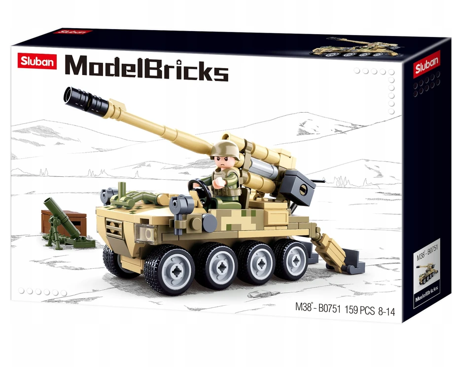 Sluban army modelis 8×8 Mobile Cannon