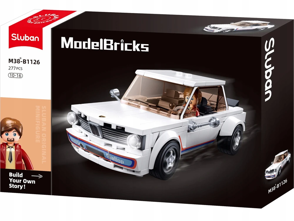 SLUBAN Blocks Race Car AUTO CLASSIC retro pav B1126 277 vnt.