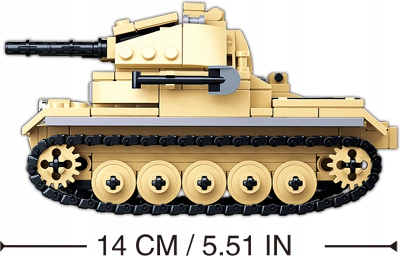 Sluban Blocks Tank Panzer II PZKPFW B0691 356 el armijos karinis modelis