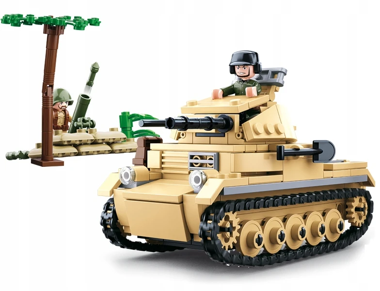 Sluban Blocks Tank Panzer II PZKPFW B0691 356 el armijos karinis modelis