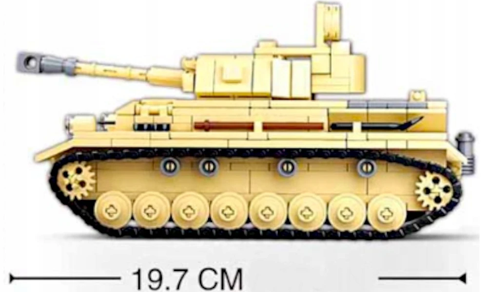 Sluban BLOKUOJA VOKIEČIŲ TANKĄ PZKPFW IV / NASHORN 2IN1 ANTRASIS PASAULINIS VOKIETIJOS ARMIJOS 3 FIGŪRAS