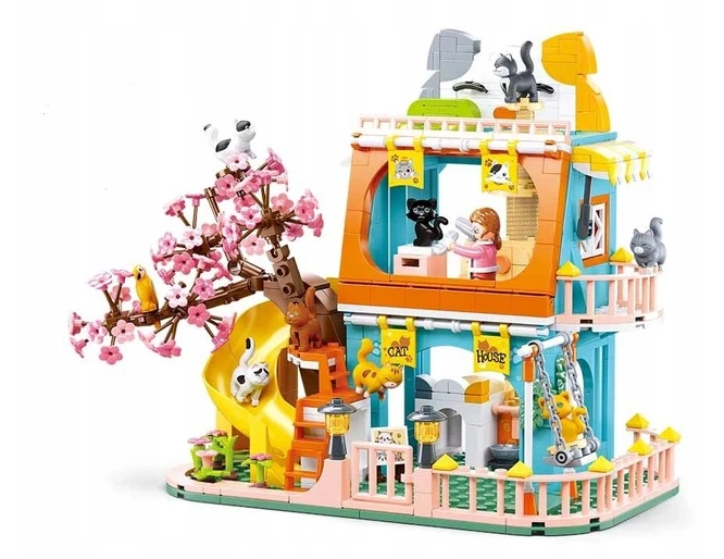 Sluban Cat Tree House Blocks Friends Girls Dream 521 El.