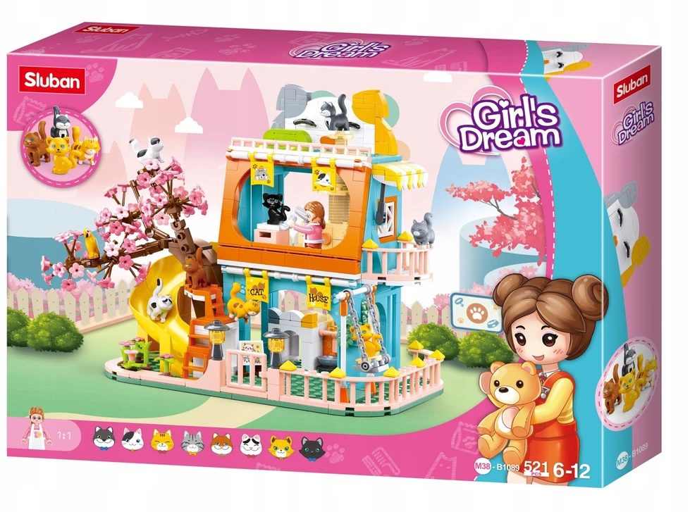 Sluban Cat Tree House Blocks Friends Girls Dream 521 El.