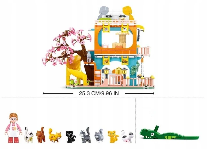 Sluban Cat Tree House Blocks Friends Girls Dream 521 El.