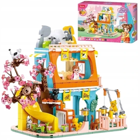 Sluban Cat Tree House Blocks Friends Girls Dream 521 El.