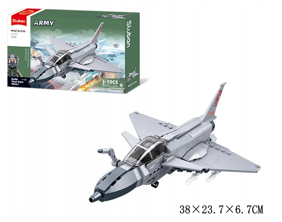 Sluban Construction Blocks Fighter J-10CS 211 el Vaikų gynimo diena