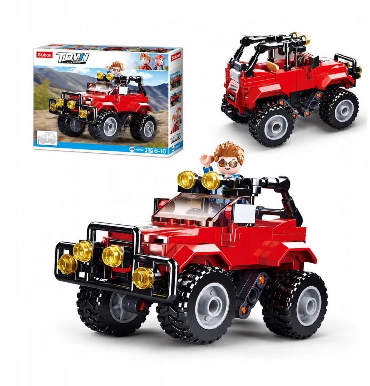 Sluban Construction Blocks Visureigis Miesto Automobilis 135vnt Vaikams