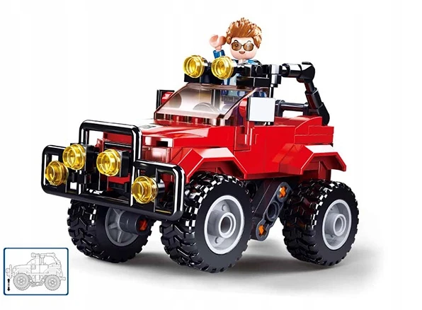 Sluban Construction Blocks Visureigis Miesto Automobilis 135vnt Vaikams