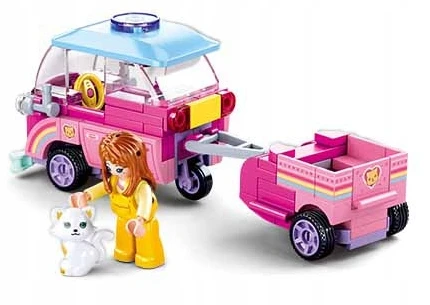 Sluban Construction Bricks Automobilis su priekaba Girls Dream B0921C 116 vnt.