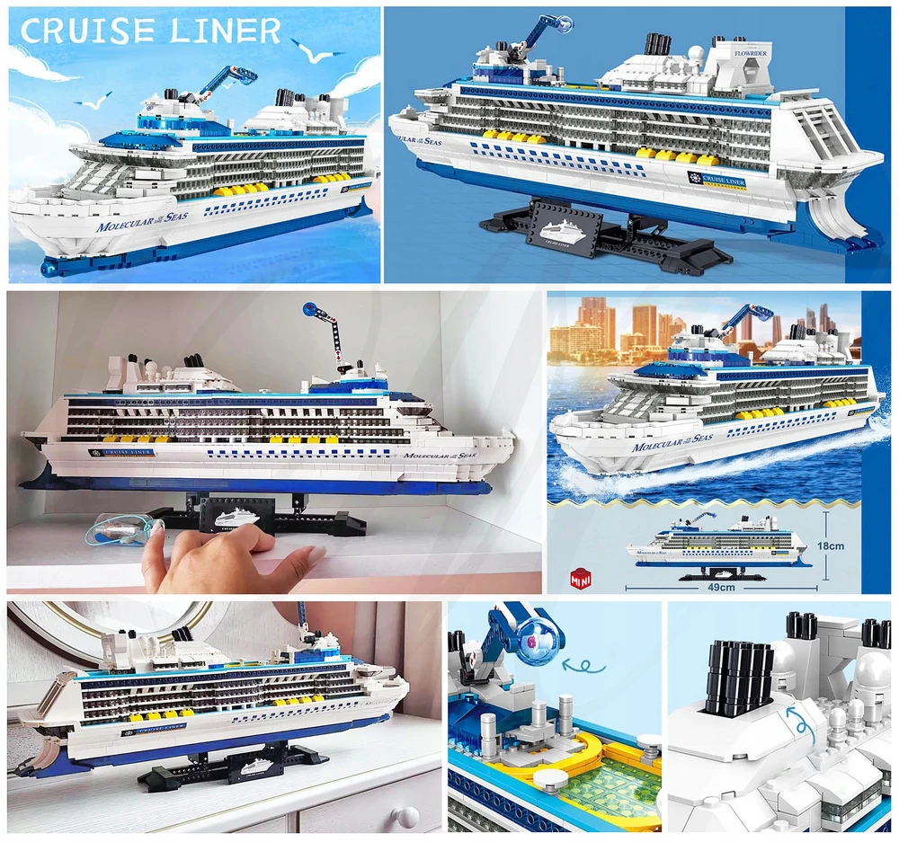 Sluban CRUISE BOARD BLOCKS - laivo modelis dovanų titaninis laivas 3D lėktuvas
