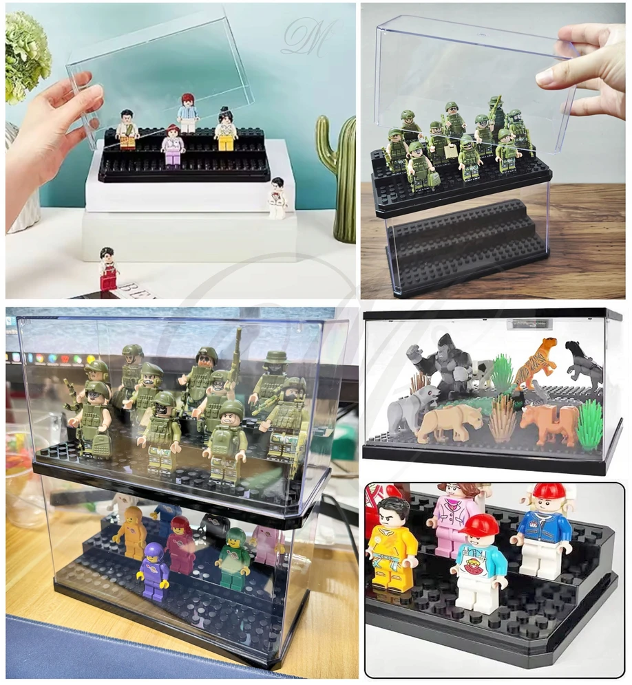 Sluban DISPLAY M skirta FIGURINES plytų statulėlės spintelės lentynos platformos garažo vitrina