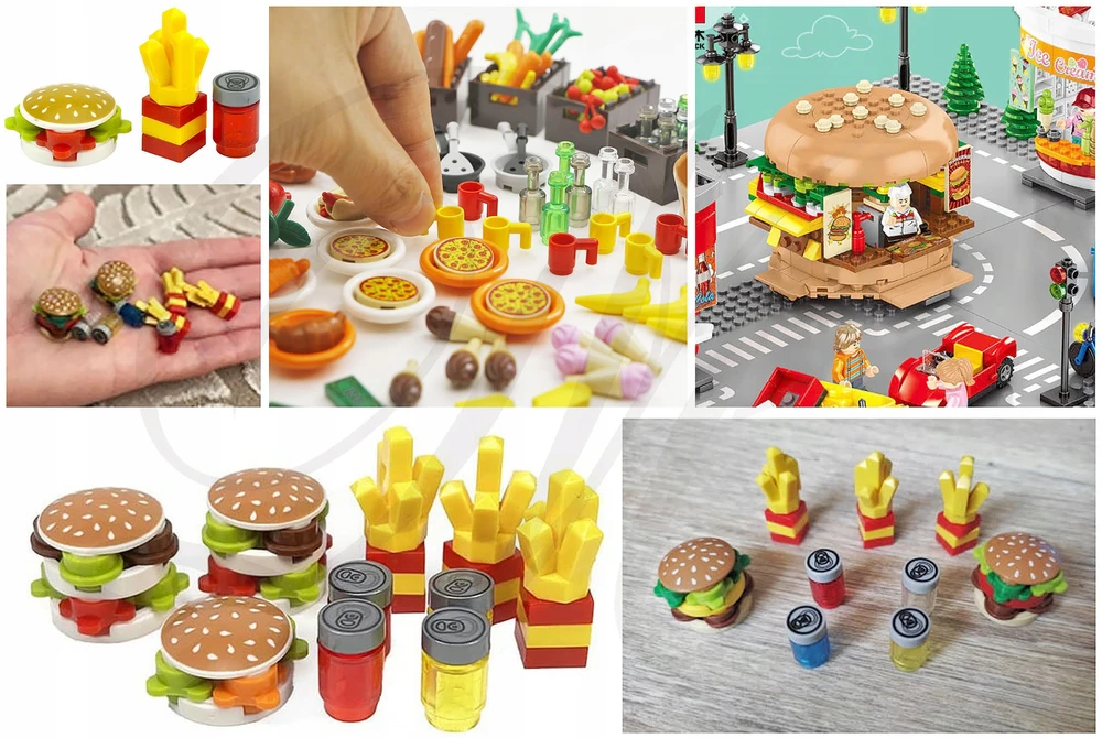 Sluban FOOD BLOCKS aksesuarai kavinė draugai miestas miestas seklus restoranas