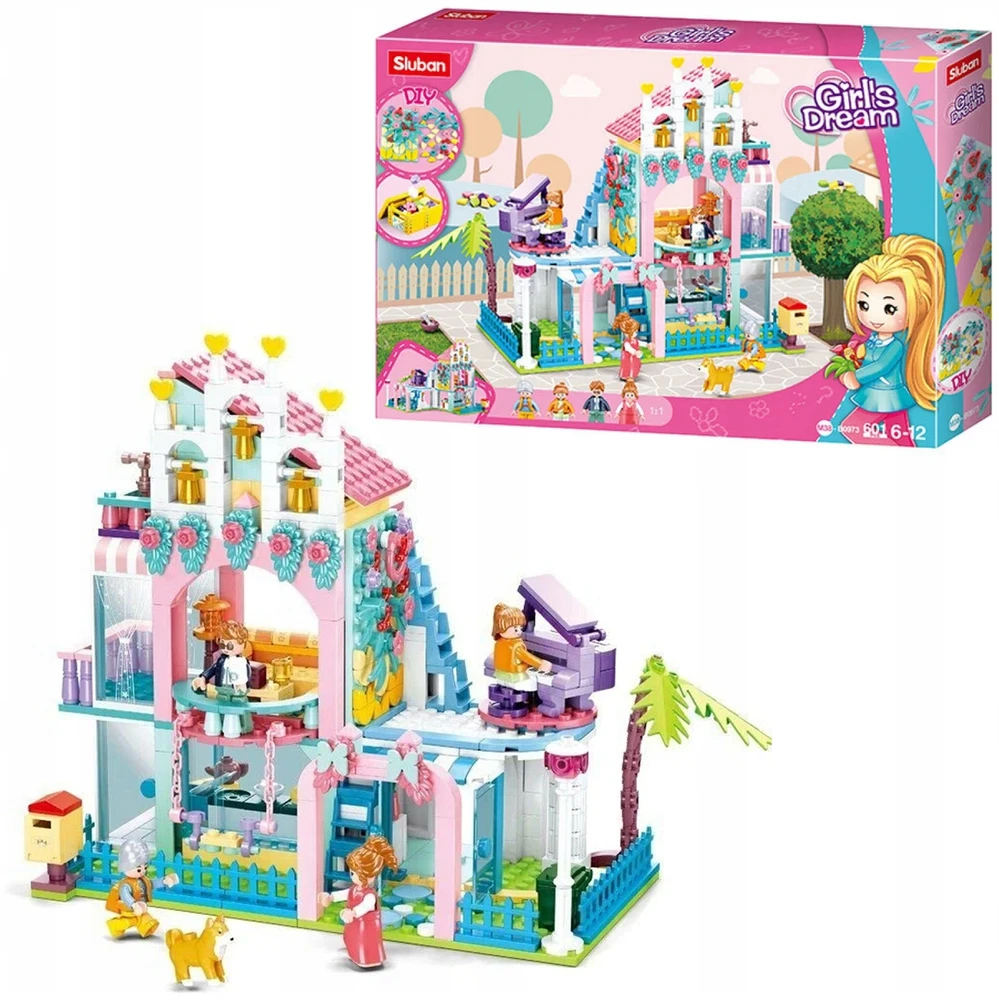 Sluban Girl's Dream blokai FLOWER HOUSE vila 7503