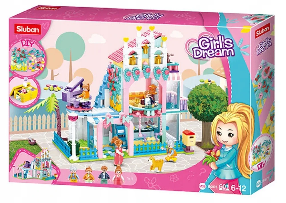 Sluban Girl's Dream blokai FLOWER HOUSE vila 7503