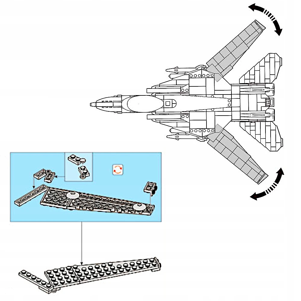 Sluban Grumman F-14 Tomkat TOP GUN blokuoja naikintuvą 404 eleFIGURE karinis