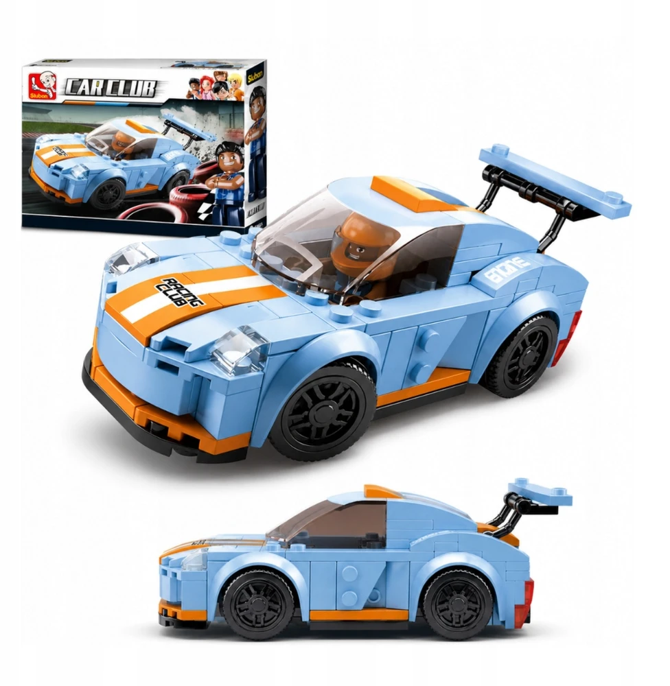 Sluban Klocki Car Club Racing Car 148 vnt Auto Komplektas Vaikams