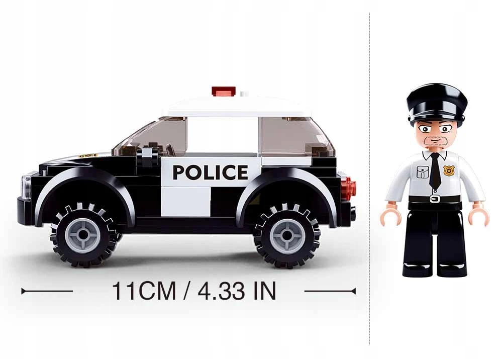 Sluban Klocki policijos policijos policijos automobilis 78 el automobilis vaikams