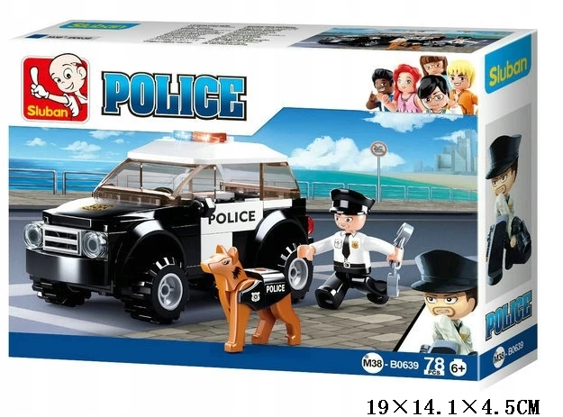 Sluban Klocki policijos policijos policijos automobilis 78 el automobilis vaikams