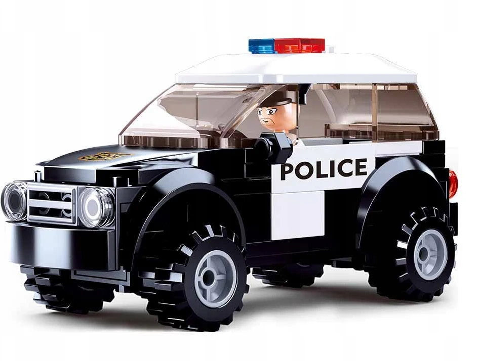 Sluban Klocki policijos policijos policijos automobilis 78 el automobilis vaikams