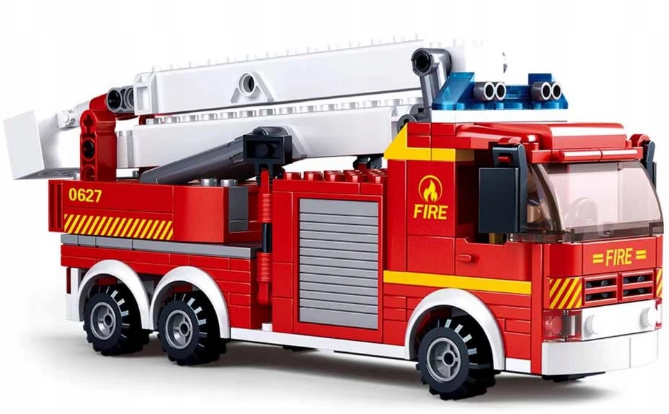 SLUBAN M38-B0627 blokai Gaisrinis automobilis ir malūnsparnis Ugniagesių brigada