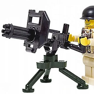 Sluban MINIGUN blokai ginklai ginklai armijos kariuomenės figūrėlės šautuvas vaikams veiksmo figūrėlė