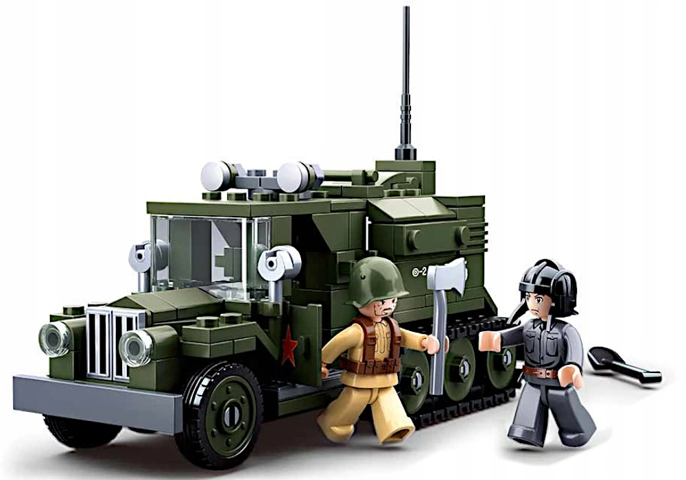Sluban Plytos GAZ-60 Sunkvežimių TRANSPORTER Vikšrai patrankos MORTAR 2 FIGURINES
