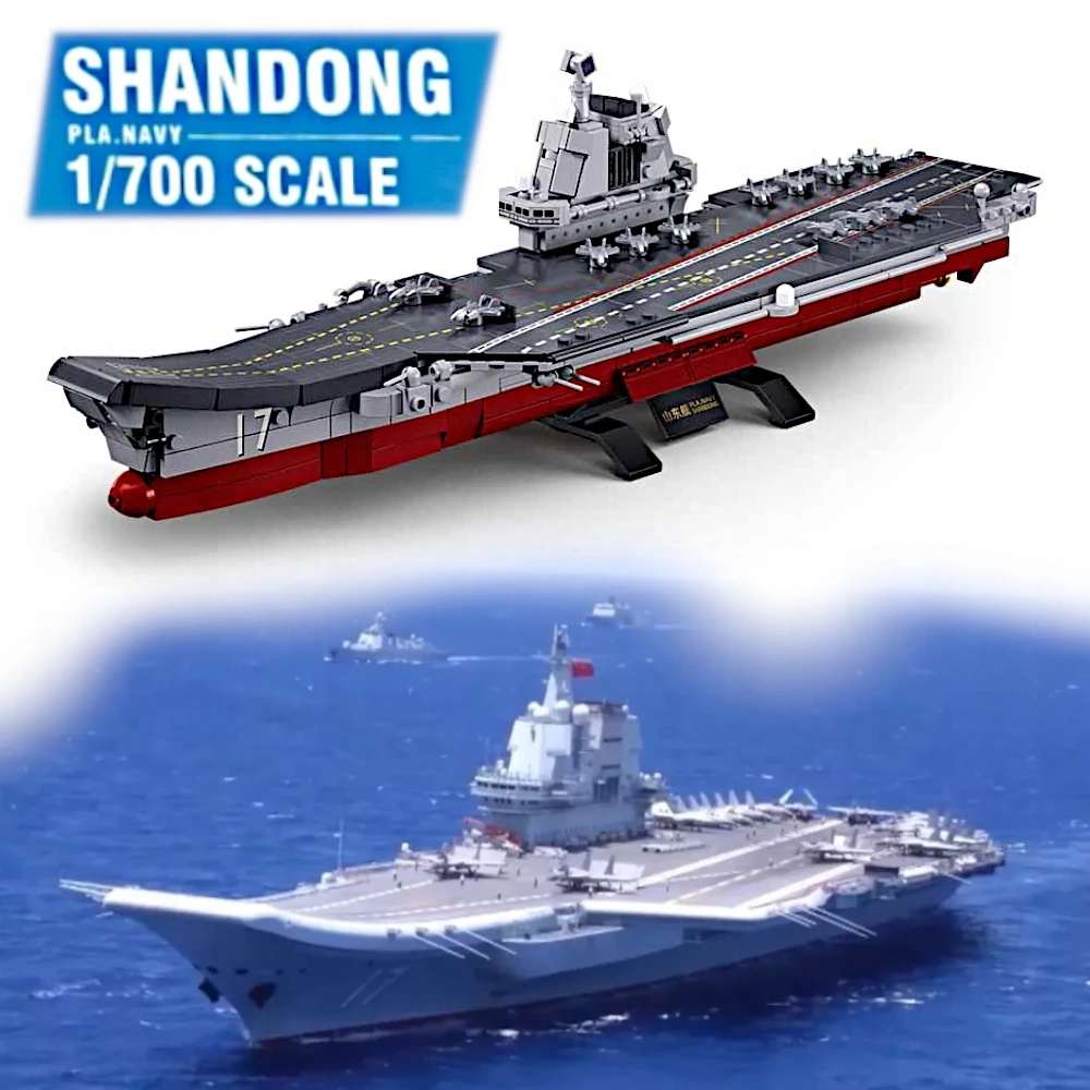 Sluban Plytos SHIP SHIP AIRPORT CARRIER Chinese Shandong Scale 1/700, Com. Kojos Cob.