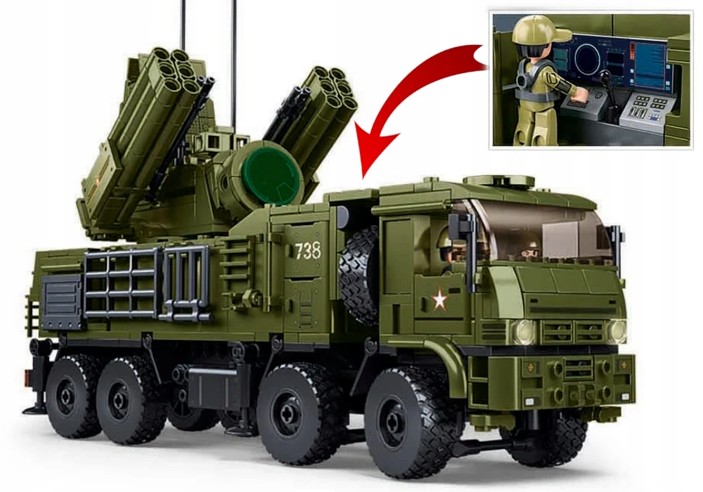 Sluban Plytos Sunkvežimio PANTSIR-S1S ANTIORKAVIMO RYŠIO RAKETU RINKINYS. koja, COB