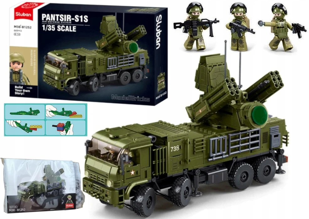 Sluban Plytos Sunkvežimio PANTSIR-S1S ANTIORKAVIMO RYŠIO RAKETU RINKINYS. koja, COB